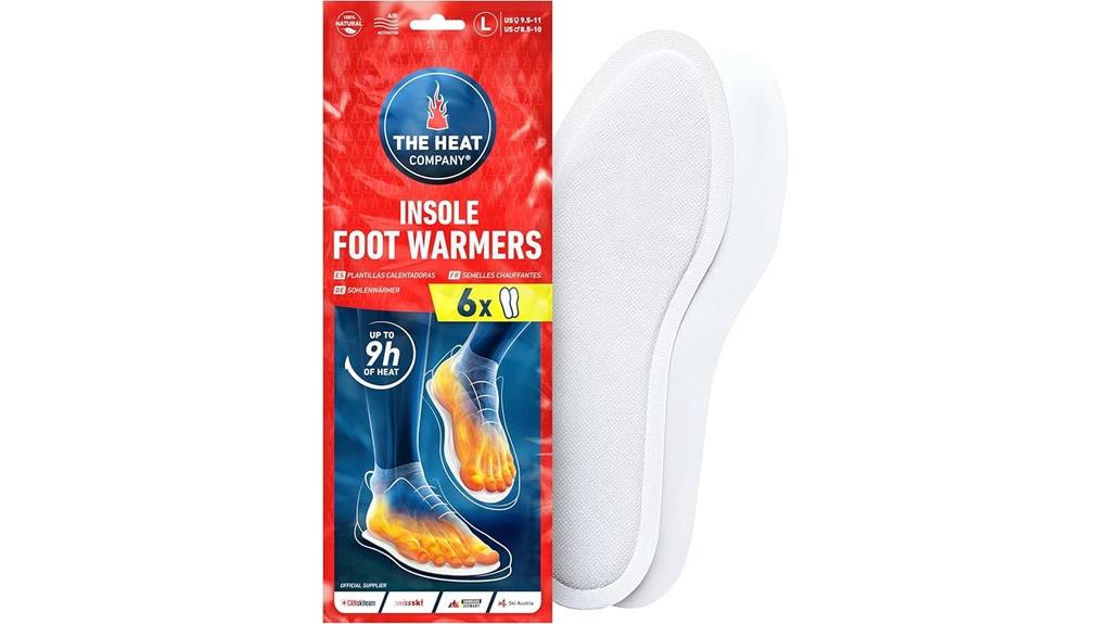 insole foot warmers evaluation