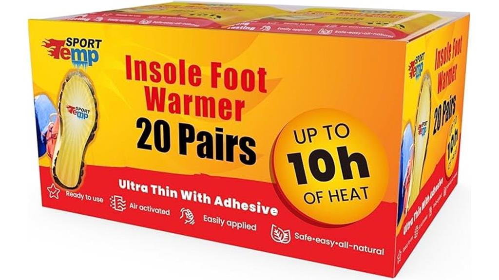 sport temp insole foot warmers